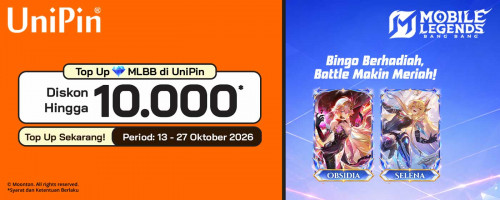 Bingo Berhadiah, Battle Makin Meriah! Top Up MLBB di UniPin!